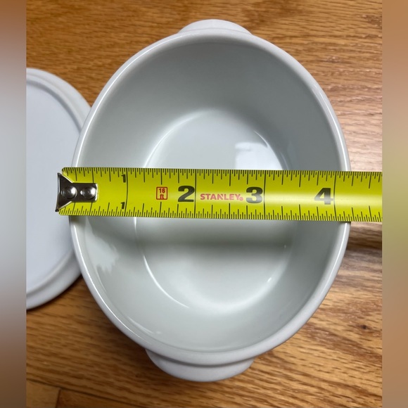 💲8️⃣ Palate & Plate Oval Individual Casserole Dish 4 x 5 Lid White Porcelain - Picture 2 of 4